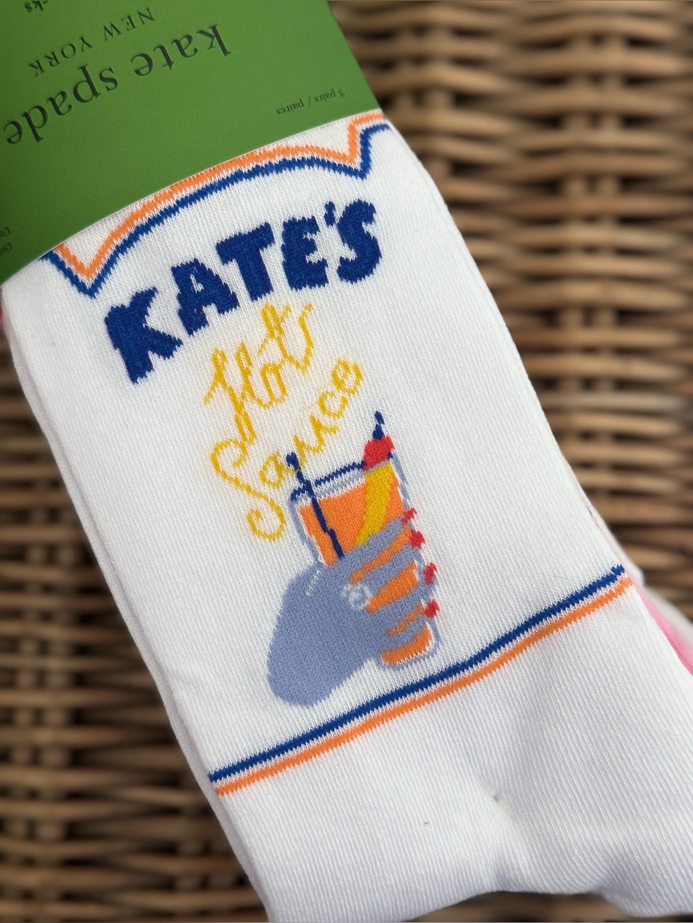 NWT ♠️ Kate Spade ♠️ Hot Sauce & Peppers Crew Socks - 3 Pairs - Great Gift